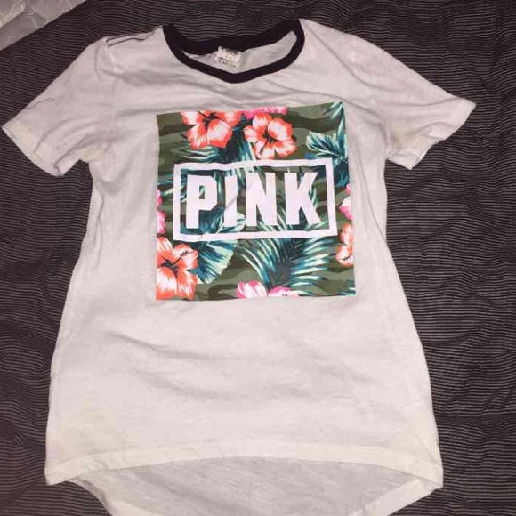 Vs pink tropical tee