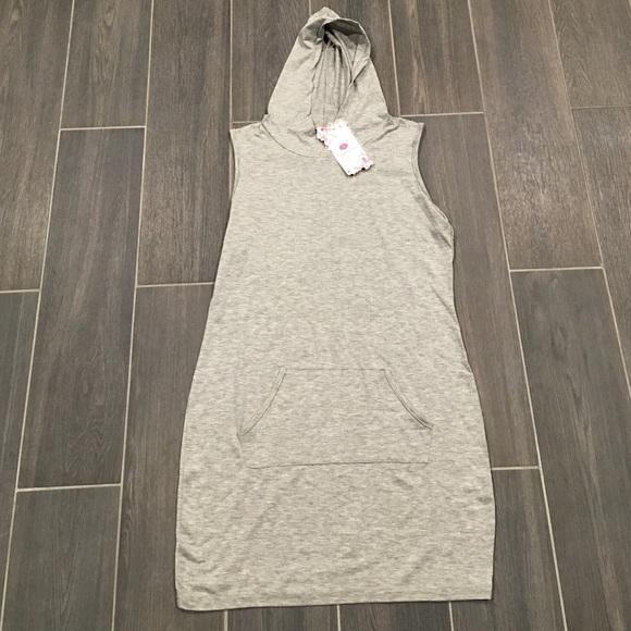NWT Gray Jersey Mini Dress - Picture 3 of 3