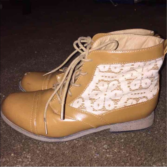 Lace lined boots!