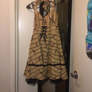 Music paper dress nwot