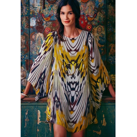 Anthropologie Sarita silk Dress By Leifsdottir