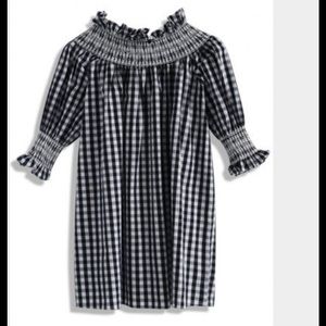 Chicwish Honey Gingham off-the-shoulder tunic