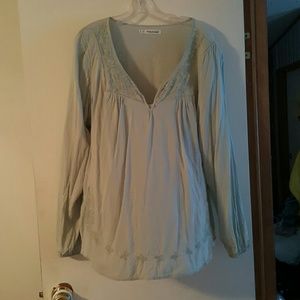 Peasant top with embroidery