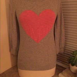 Gray Heart Sweater