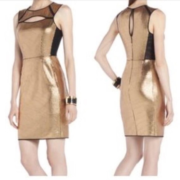 BCBG Gold Dress