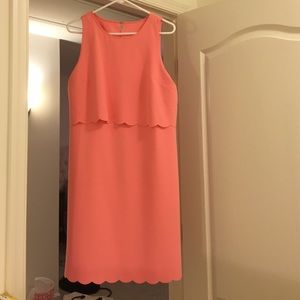 Pink scallop dress from LOFT