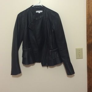 Black leather jacket