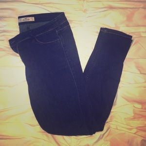 Hollister dark denim skinny jeans.