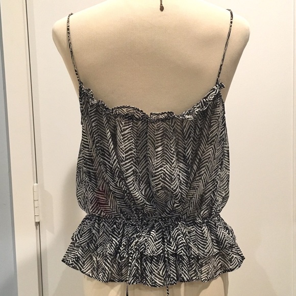 Zara NWT sheer drawstring waist tank - Picture 2 of 3