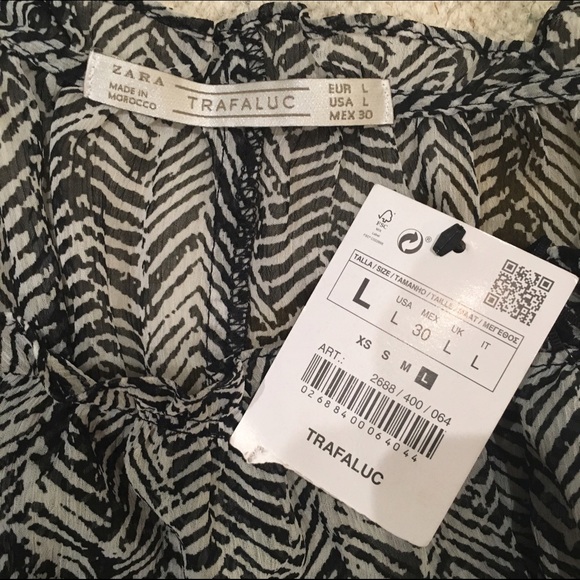 Zara NWT sheer drawstring waist tank - Picture 3 of 3