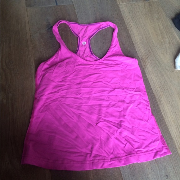 Hot pink lululemon tank top