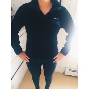 Patagonia fuzzy women's snap t pull over