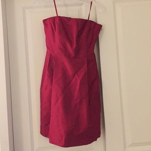 Ann Taylor 100% Silk Strapless Cocktail Dress