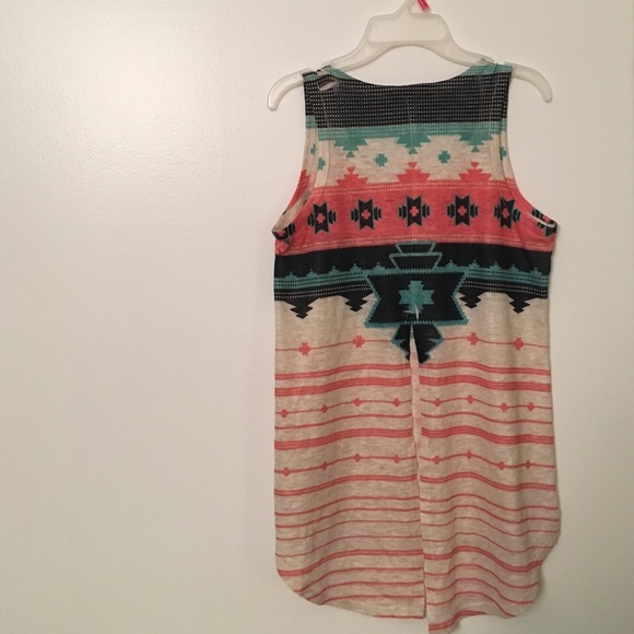 Open Back Aztec Tank Top - Picture 2 of 3