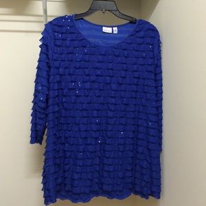 Gorgeous dressy royal blue blouse!