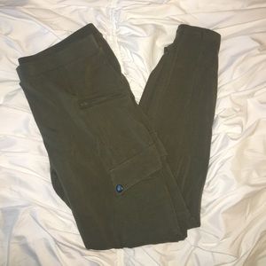 Express army green leggings.