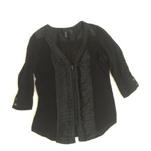 Black silk shirt