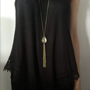 Teardrop moonstone necklace