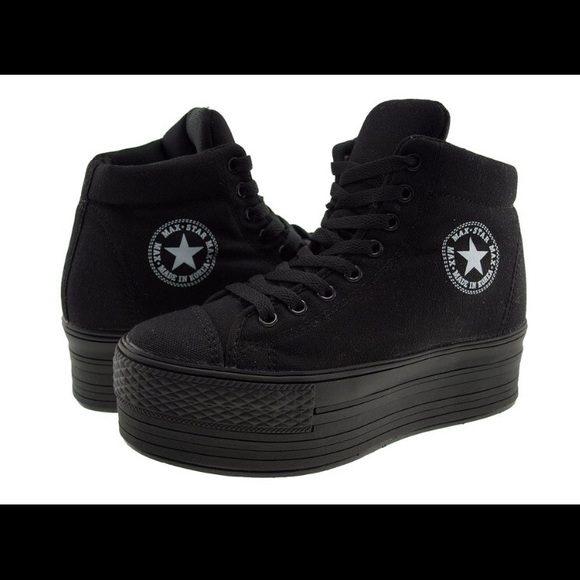 Maxstar hiden heel platform sneakers