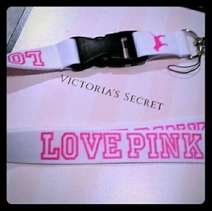 PINK Lanyard (white)