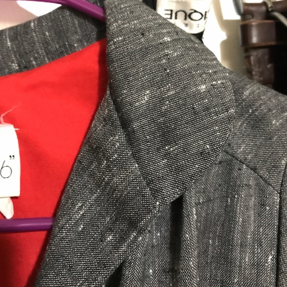 Vintage Gray & Red 1970's Shirt Dress - Picture 6 of 8