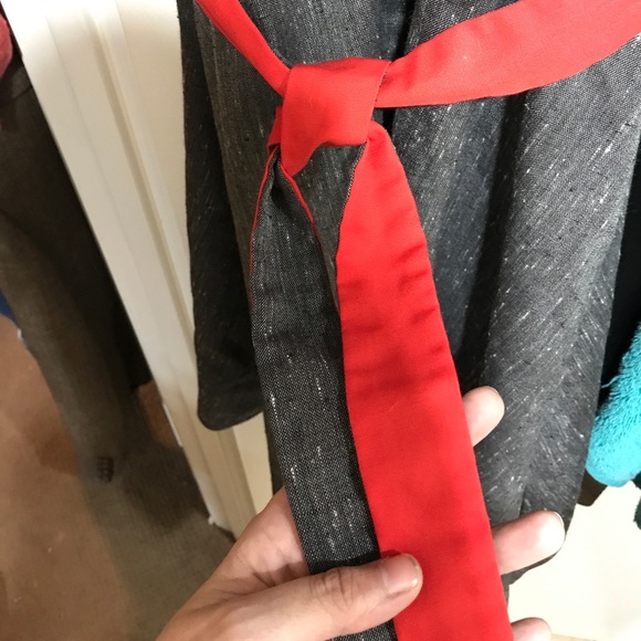 Vintage Gray & Red 1970's Shirt Dress - Picture 8 of 8