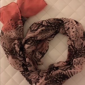 Coral print summer scarf