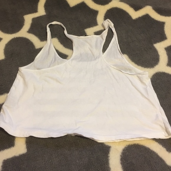 B&W American flag crop top. - Picture 2 of 3