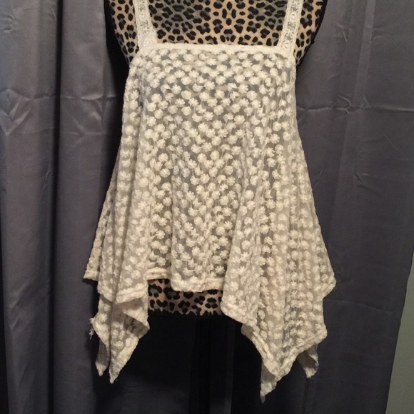 Sheer A frame lace tank top - Picture 1 of 2