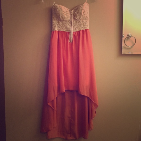 Coral & Lace dress