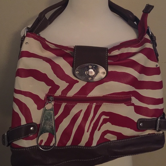 Red and white Purse