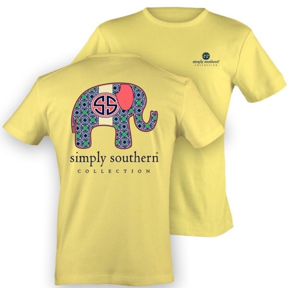 Simply southern yellow elephant tee