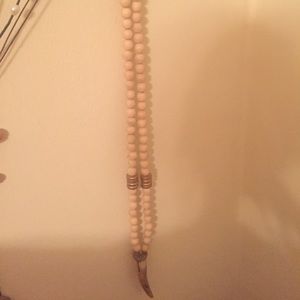 Betsy pittard long horn necklace