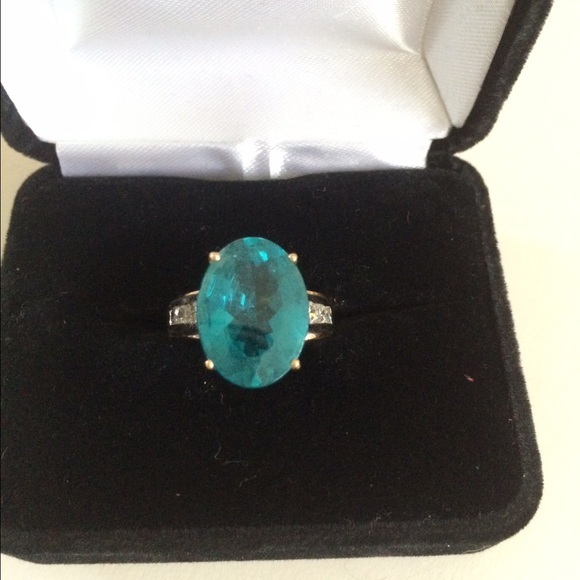 Paraiba apatite ring - Picture 2 of 4
