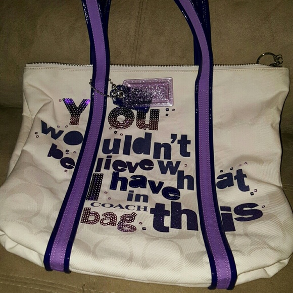 Coach Poppy You Wouldn't Believe Signature Tote - Picture 1 of 4