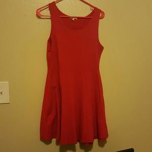 Cherry red skater dress