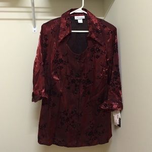 Dressy button-down blouse