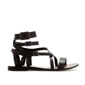 Zara Black Gladiator Sandals