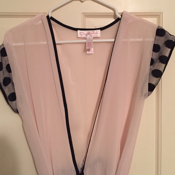 Oscar de la Renta Powder Pink Robe - Picture 3 of 4