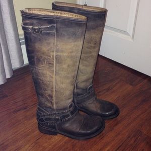 Freebird Free People Distressed Leather Boots