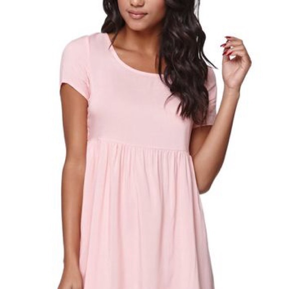 Pink baby doll dress
