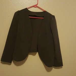 Short dark grey blazer