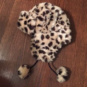 Cute faux fur animal hat complete with ears!
