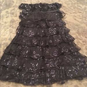 Express Lace Ruffle Mini Dress