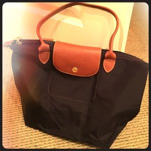 Purple Longchamp Small Le Pliage Shoulder Bag