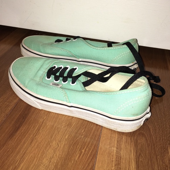Light Turquoise Vans Size 7 Women's