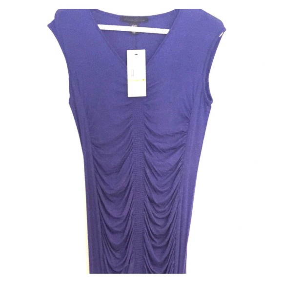 Kenneth Cole fitted ruffled front dress