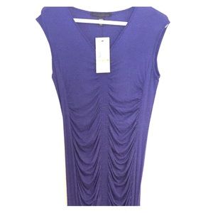 Kenneth Cole fitted ruffled front dress