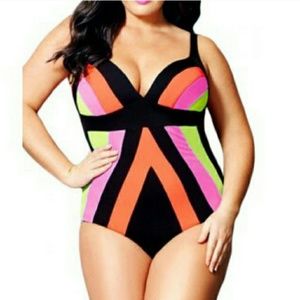 NWOT Color Block swimsuit