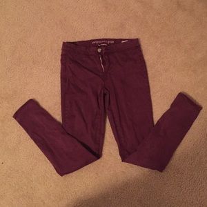 Burgundy super stretch pants
